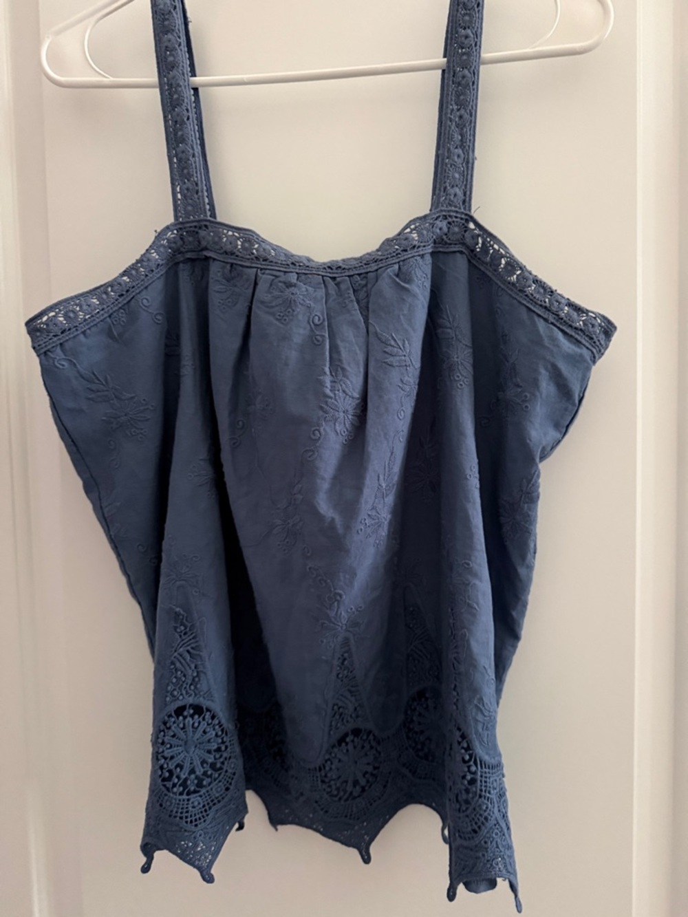 bohme Indigo Eyelet Lace-Trim Camisole